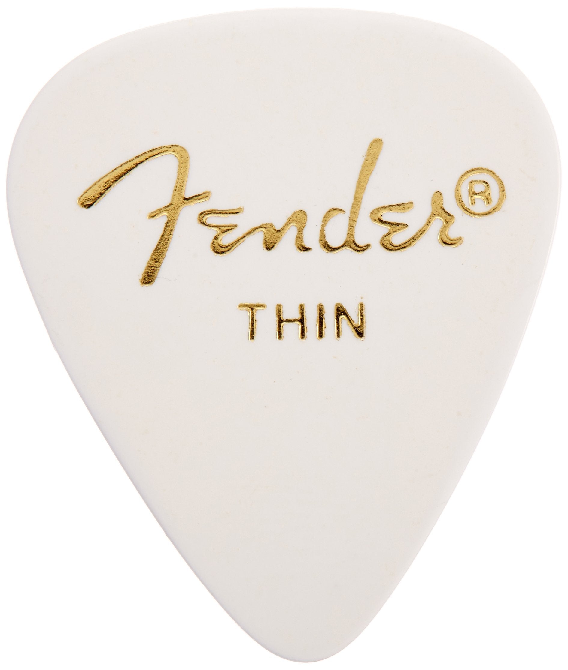 Fender Classic Celluloid Guitar Picks 351 Shape, White, Thin, 144-Pack